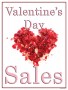 Seasonal Sale Signs Posters Valentine's Day Sale flowers