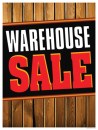 Retail Sale Signs Posters Warehouse Sale wood