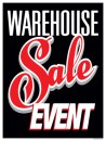 Retail Sale Signs Posters Warehouse Sale Event
