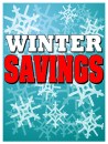 Seasonal Sign Poster 38in x 50in Winter Savings