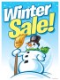 Seasonal Signs Poster 22in x 28in Winter Sale (snowman)