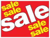 Horizontal Poster Sale Sale Sale red yellow