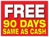 Horizontal Poster 28'' x 22'' Free 90 Days Same As Cash