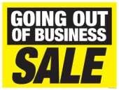 Sale Sign Poster 33'' x 25'' Going out of Business Sale horizontal