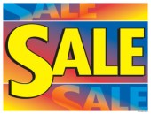 Sale Sign Poster 33'' x 25'' Sale multi color horizontal