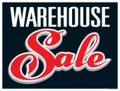 Window Poster 50'' x 38'' Warehouse Sale Horizontal