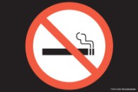Store Policy Signs 6in x 9in No Smoking (Symbol)