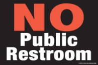 Store Policy Signs 6in x 9in No Public Restrooms