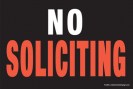 PLC520 | NO SOLICITING | Store Policy Card Sign | 6”x9” | 50pt thick card material