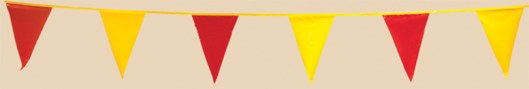 60 Foot String Pennant (red/yellow)