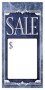 Retail Elastic String Tag 2 5/8in x 5 1/4in Sale Blue Marble