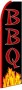 Feather Banner Flag 11.5' BBQ Barbeque yellow flames