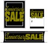 Retail Promotional Sign Mini Small and Large Kits 4 piece Anniversary Sale
