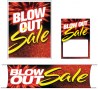 Retail Promotional Sign Mini Small and Large Kits 4 piece Blow Out Sale
