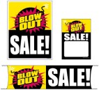 Retail Promotional Sign Mini Small and Large Kits 4 piece Blow Out Sale! bomb