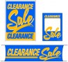 Retail Promotional Sign Mini Small and Large Kits 4 piece Clearance Sale