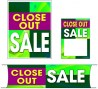 Retail Promotional Sign Mini Small and Large Kits 4 piece Close Out Sale