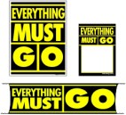Small Sign Kit (4 piece) Promotional Kit Everything Must Go