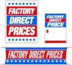Retail Promotional Sign Mini Small and Large Kits 4 piece Factory Direct Prices