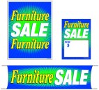 Retail Promotional Sign Mini Small and Large Kits 4 piece Furniture Sale
