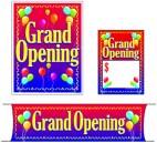 Retail Promotional Sign Mini Small and Large Kits 4 piece Grand Opening balloons