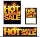 Retail Promotional Sign Mini Small and Large Kits 4 piece Hot Summer Sale
