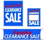Retail Promotional Sign Mini Small and Large Kits 4 piece Inventory Clearance