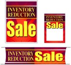 Retail Promotional Sign Mini Small and Large Kits 4 piece Inventory Reduction Sale