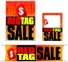 Retail Promotional Sign Mini Small and Large Kits 4 piece Red Tag Sale