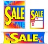 Retail Promotional Sign Mini Small and Large Kits 4 piece Sale multi color