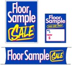 Retail Promotional Sign Mini Small and Large Kits 4 piece Floor Sample Sale blue