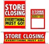 Promotional Small Sign Kit (4 piece) Store Closing Advertising Kit Everything Must Go