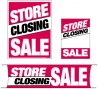 Retail Promotional Sign Mini Small and Large Kits 4 piece Store Closing Sale