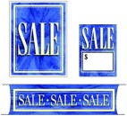 Retail Promotional Sign Mini Small and Large Kits 4 piece Sale Sale marble