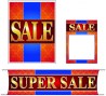 Retail Promotional Sign Mini Small and Large Kits 4 piece Super Sale