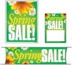 Promotional Small Sign Kit 4 piece Spring Sale daisies