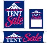 Retail Promotional Sign Mini Small and Large Kits 4 piece Tent Sale blue