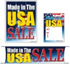 Retail Promotional Sign Mini Small and Large Kits 4 piece Made in the USA patriotic