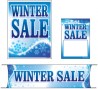 Retail Promotional Sign Mini Small and Large Kits 4 piece Winter Sale snow flakes