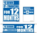 Promotional Small Sign Kit 4 Piece 0% Down 0% Financing