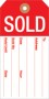 Sold Tags Slotted 2 3/8in x 4 3/4in 100pk red white