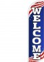 Swooper Feather Banner Flags Only11.5' Welcome stars stripes