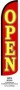 Swooper Feather Banner Flags Only 11.5' Open red yellow Windless