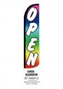 Swooper Feather Banner Flags Only 11.5' Open rainbow Windless