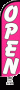 Swooper Feather Banner Flags 11.5' Open pink white Windless
