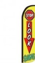 Swooper Feather Flag 11.5' Stop Look Save