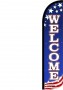 Swooper Feather Flags Only 11.5' Welcome patriotic Windless