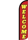 Swooper Feather Flags Only 11.5' Welcome red yellow Windless