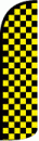 Swooper Feather Flag Only 11.5' Checker Yellow Black Windless