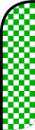 Swooper Banner Flag 16' Kit Checker Green White Windless